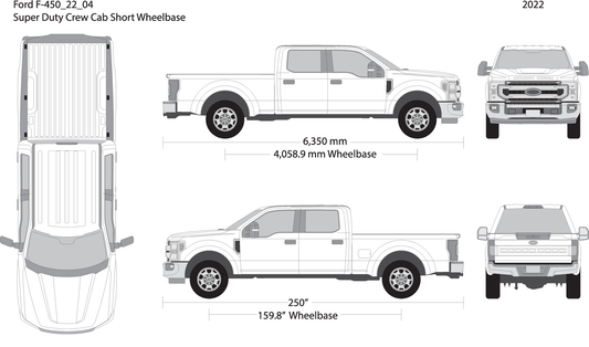 2022 Ford F 450 V04 Vehicle Wrap Template