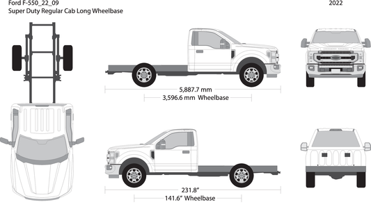 2022 Ford F 550 V09 Vehicle Wrap Template