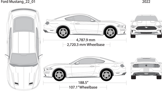 2022 Ford Mustang V01 Vehicle Wrap Template