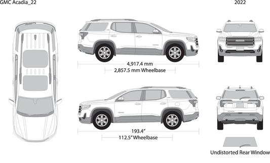 2022 Gmc Acadia V22 Vehicle Wrap Template