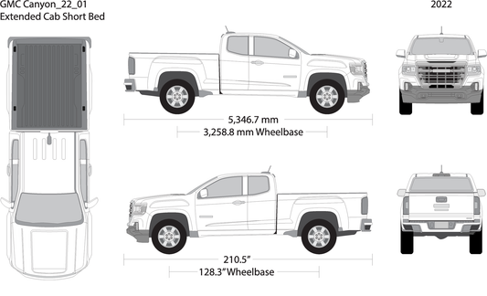 2022 Gmc Canyon V01 Vehicle Wrap Template