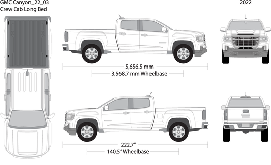 2022 Gmc Canyon V03 Vehicle Wrap Template