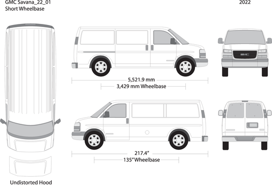 2022 Gmc Savana V01 Vehicle Wrap Template