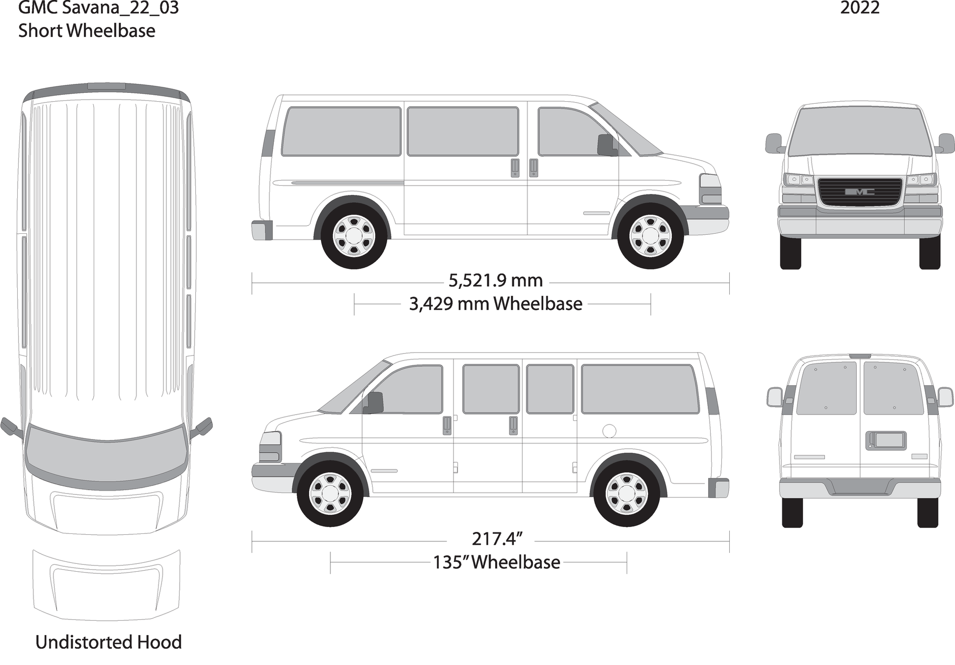 2022 Gmc Savana V03 Vehicle Wrap Template