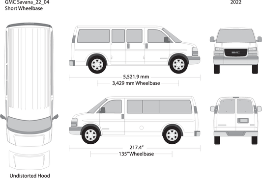 2022 Gmc Savana V04 Vehicle Wrap Template