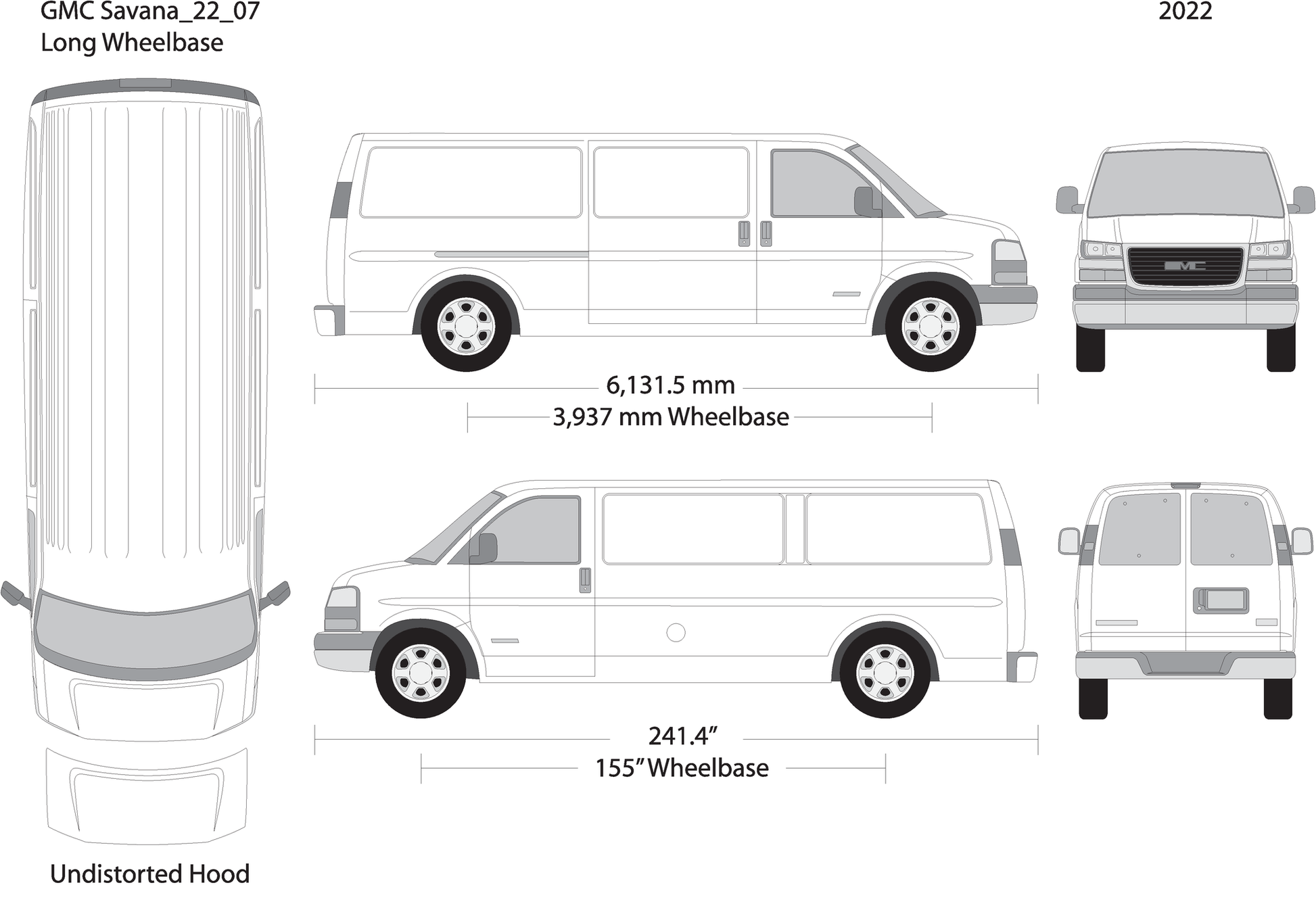 2022 Gmc Savana V07 Vehicle Wrap Template