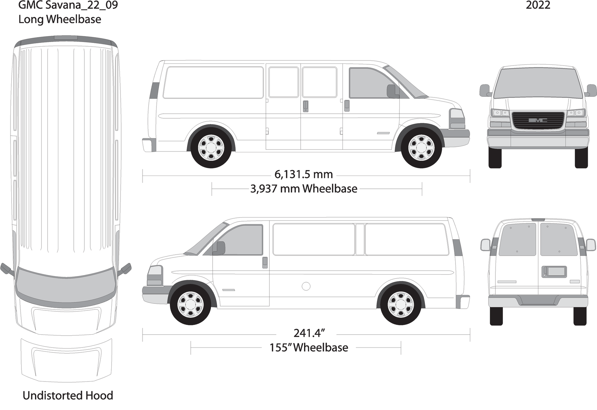 2022 Gmc Savana V09 Vehicle Wrap Template