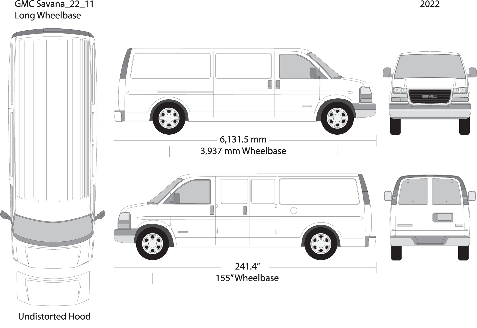 2022 Gmc Savana V11 Vehicle Wrap Template