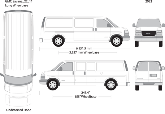 2022 Gmc Savana V11 Vehicle Wrap Template
