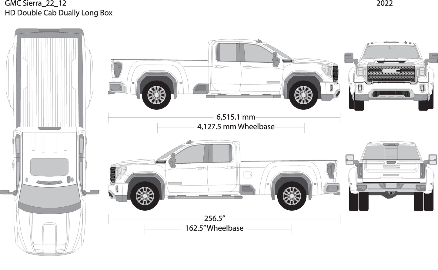 2022 Gmc Sierra 2500 3500 Hd V12 Vehicle Wrap Template