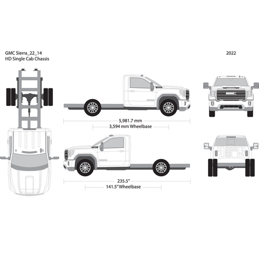 2022 Gmc Sierra 2500 3500 Hd V14 Vehicle Wrap Template