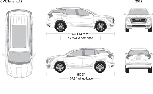 2022 Gmc Terrain V22 Vehicle Wrap Template