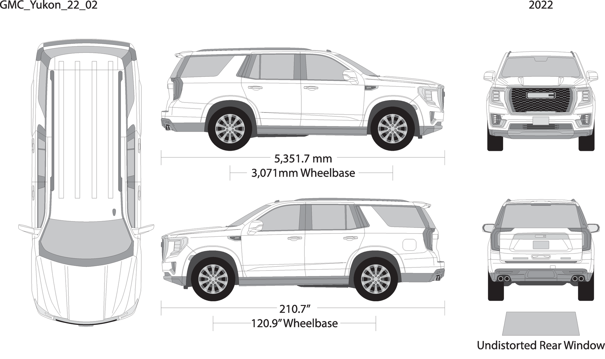2022 Gmc Yukon V02 Vehicle Wrap Template