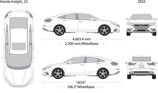 2022 Honda Insight V22 Vehicle Wrap Template