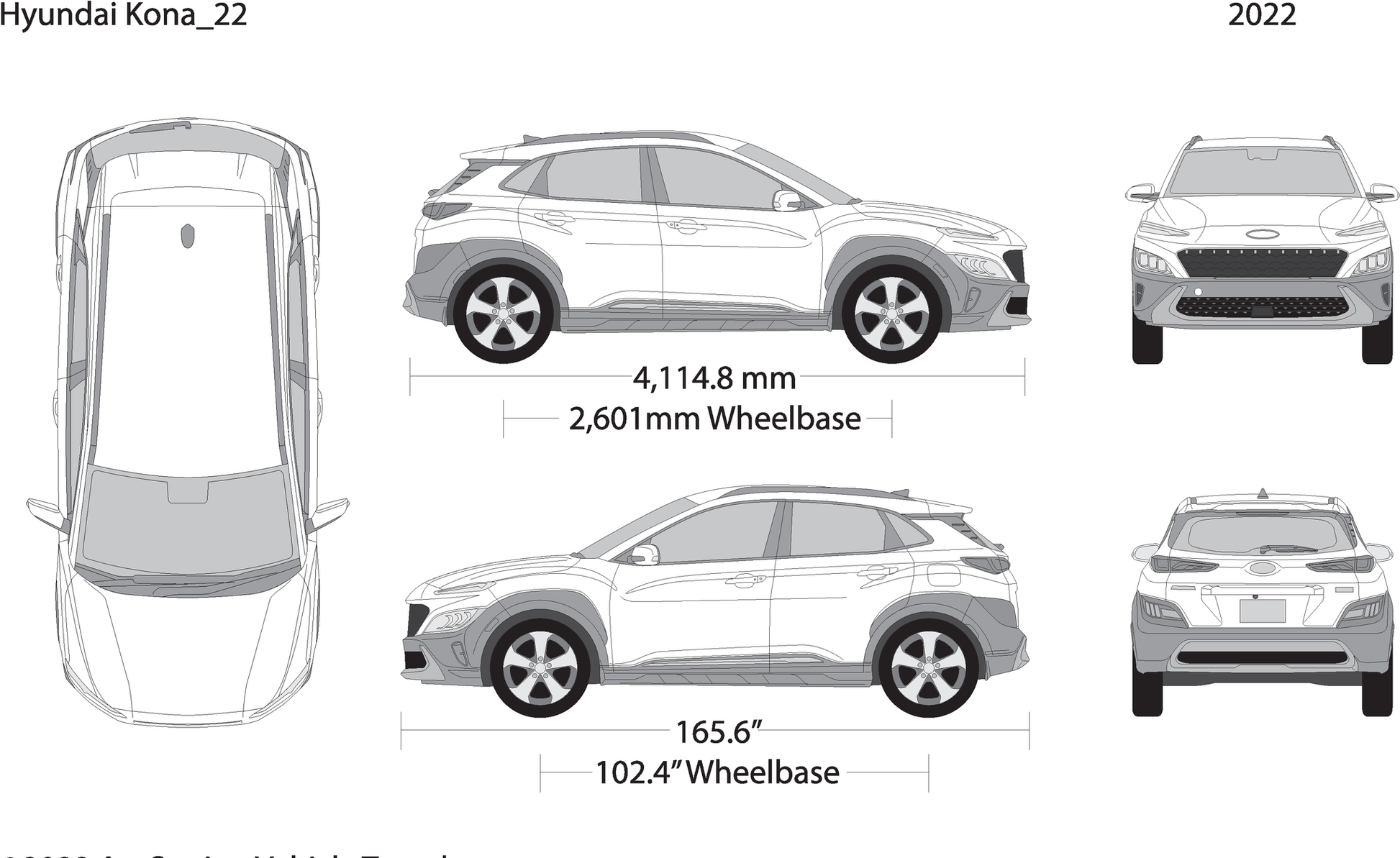 2022 Hyundai Kona V01 Vehicle Wrap Template
