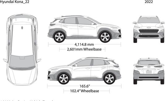 2022 Hyundai Kona V01 Vehicle Wrap Template