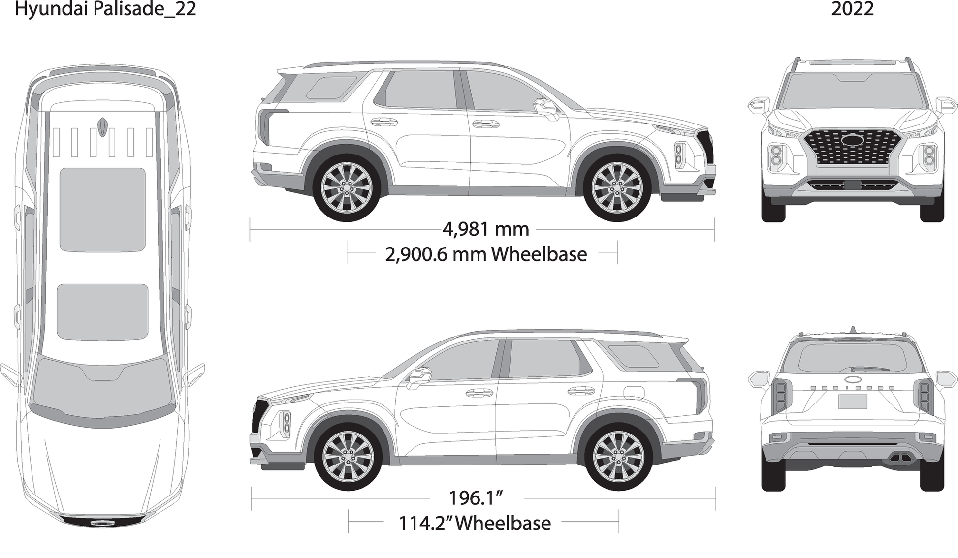 2022 Hyundai Palisade V22 Vehicle Wrap Template