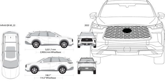 2022 Infiniti Qx60 V22 Vehicle Wrap Template