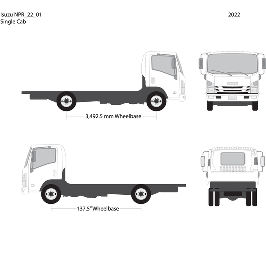 2022 Isuzu Npr V01 Vehicle Wrap Template