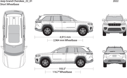 2022 Jeep Grand Cherokee V01 Vehicle Wrap Template