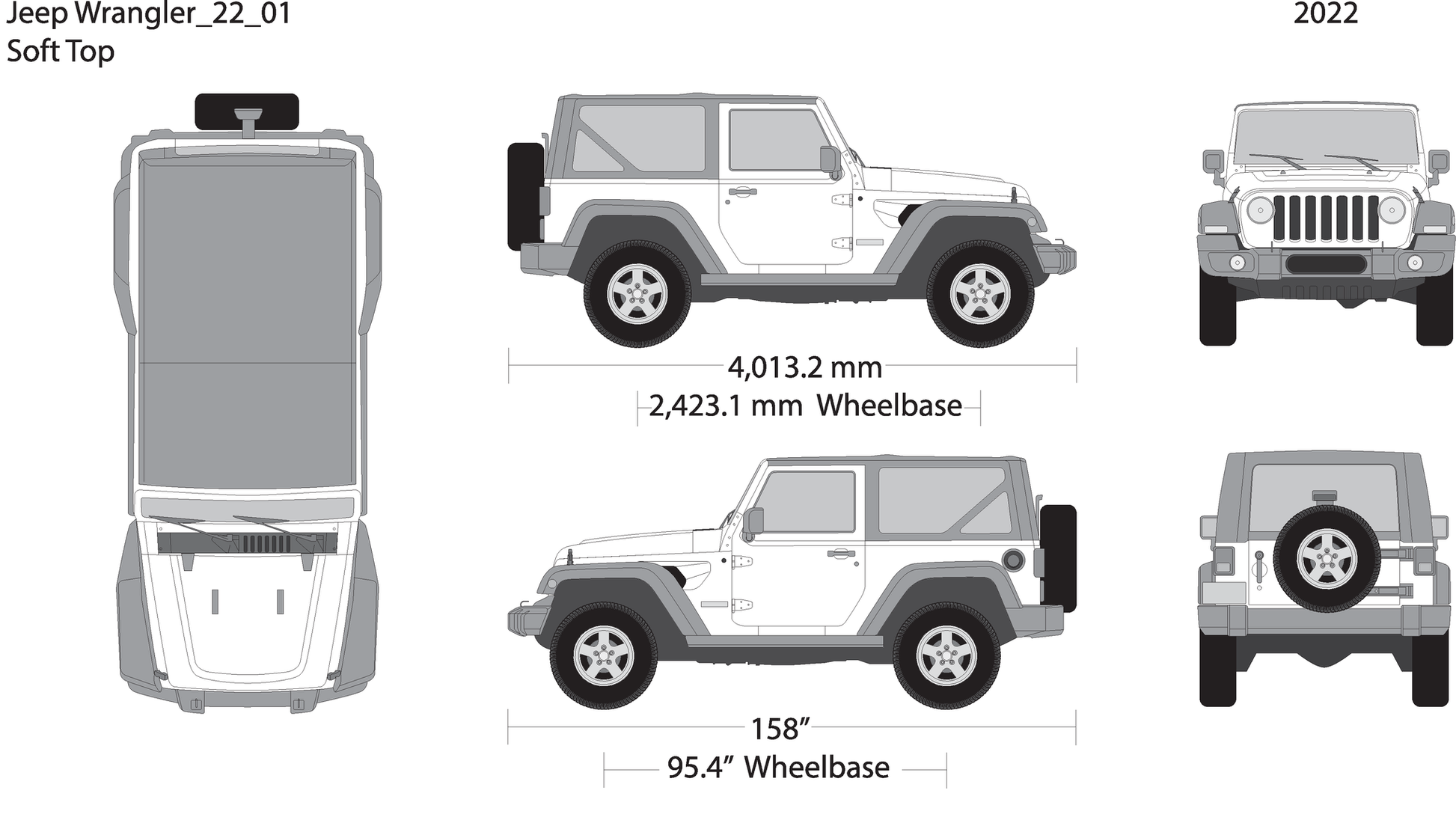 2022 Jeep Wrangler V01 Vehicle Wrap Template