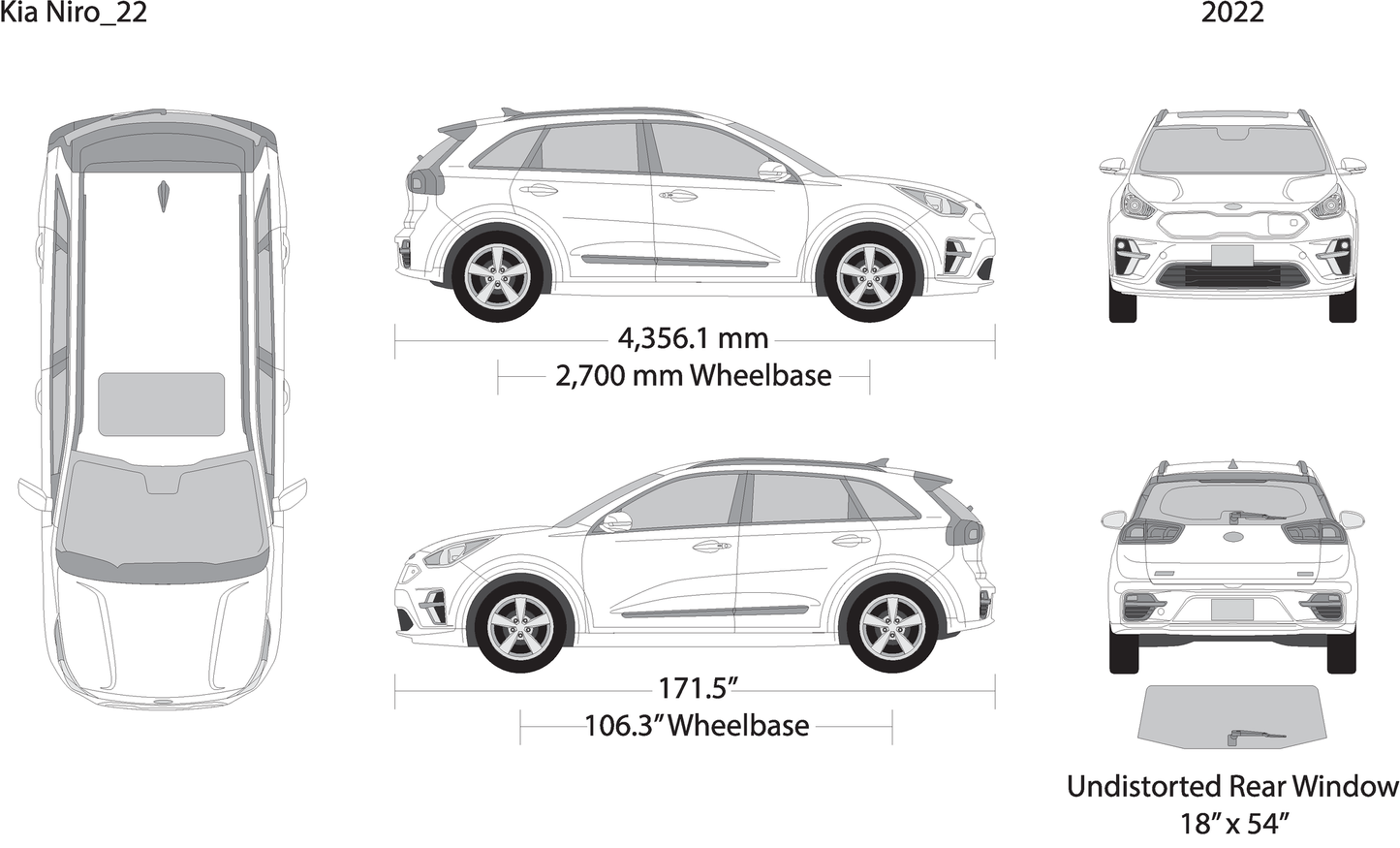 2022 Kia Niro V22 Vehicle Wrap Template