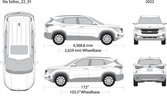2022 Kia Seltos V22 Vehicle Wrap Template