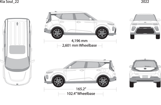 2022 Kia Soul V22 Vehicle Wrap Template