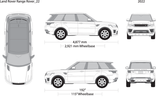 2022 Land Rover Range Rover Sport V22 Vehicle Wrap Template