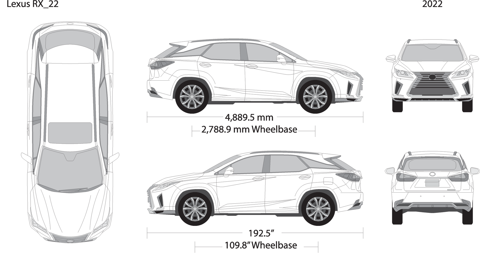2022 Lexus Rx V22 Vehicle Wrap Template