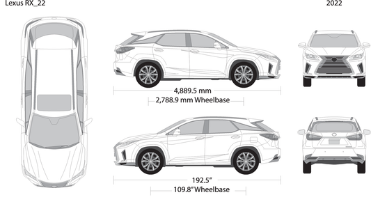 2022 Lexus Rx V22 Vehicle Wrap Template