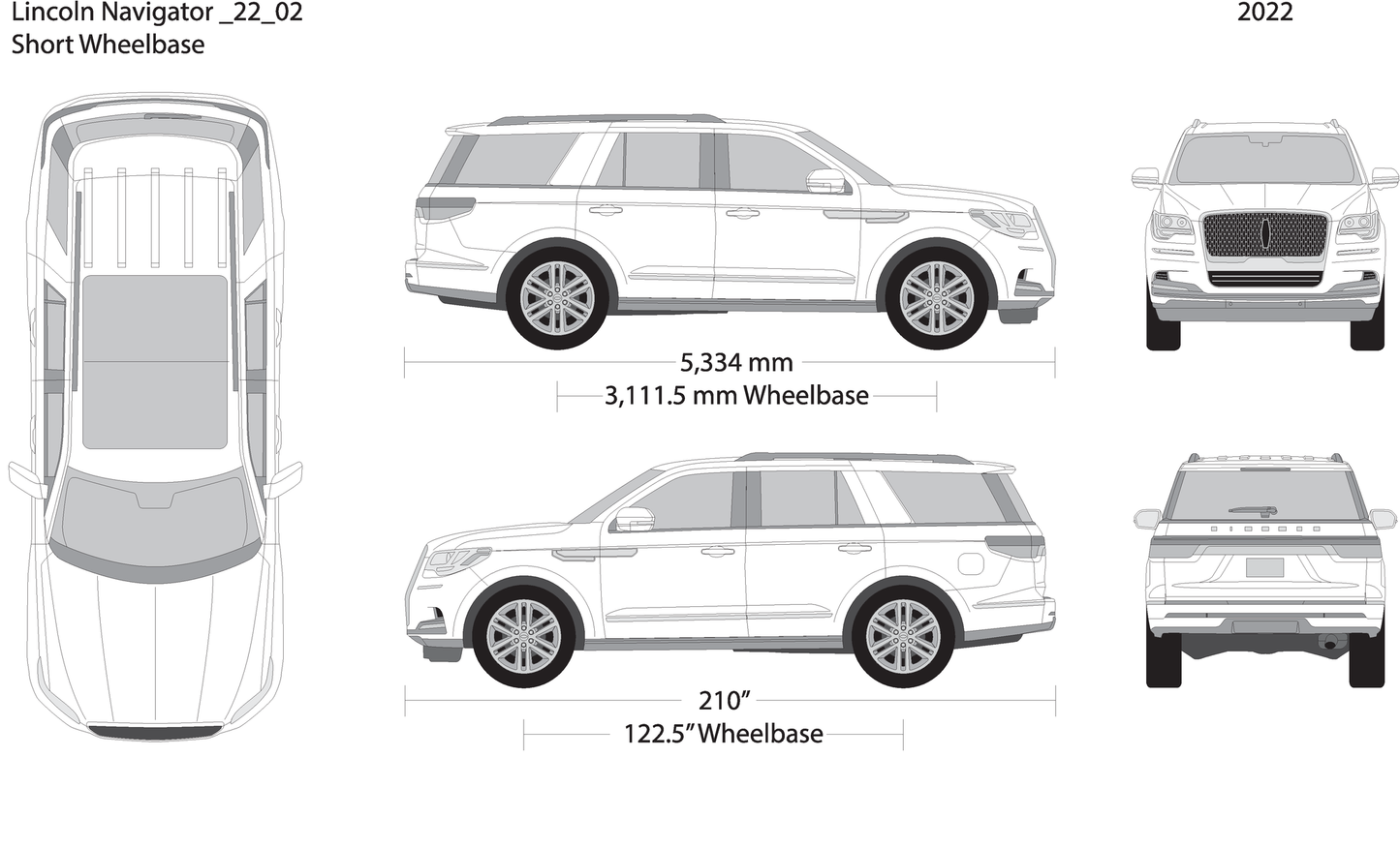 2022 Lincoln Navigator V02 Vehicle Wrap Template