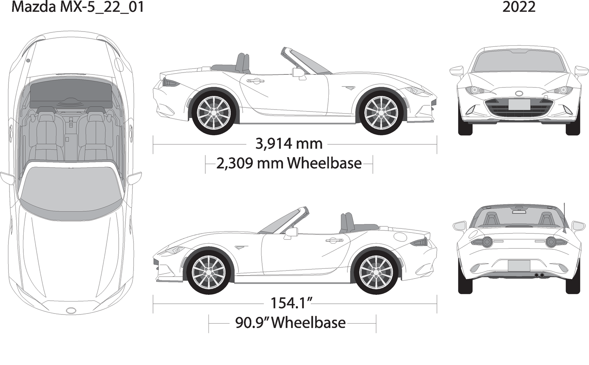 2022 Mazda Mx 5 V01 Vehicle Wrap Template