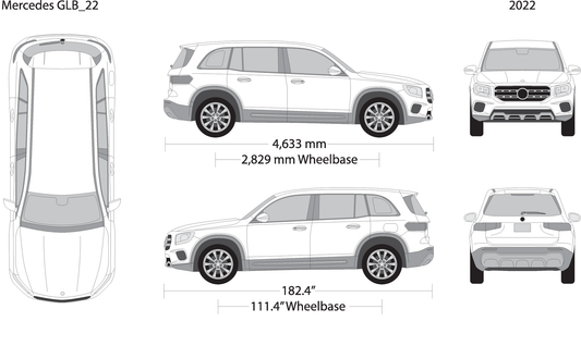 2022 Mercedes Glb V22 Vehicle Wrap Template