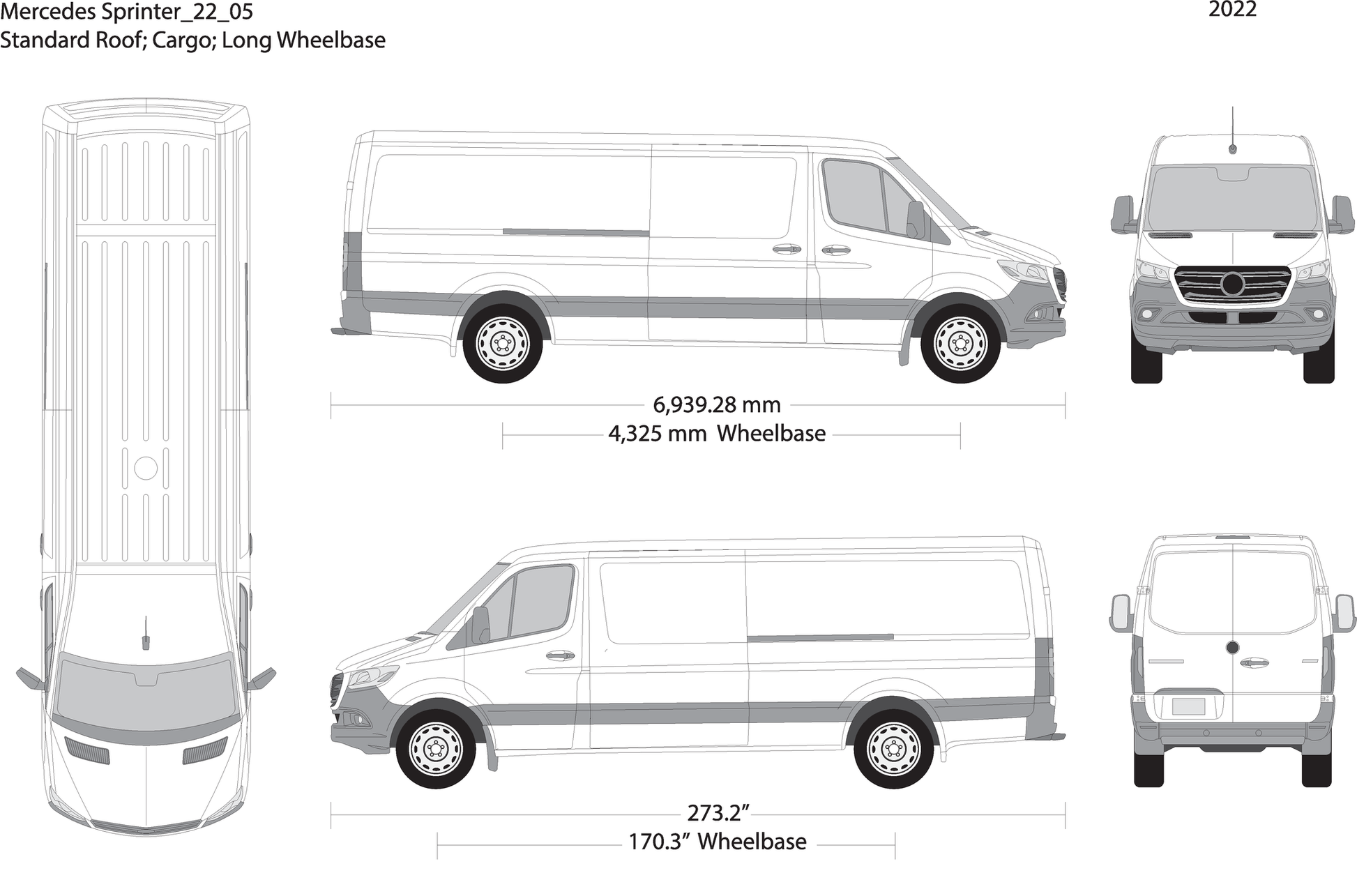 2022 Mercedes Sprinter V05 Vehicle Wrap Template