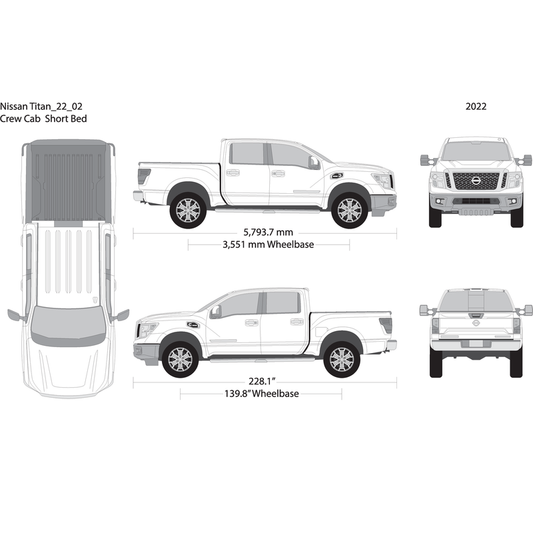 2022 Nissan Titan V02 Vehicle Wrap Template