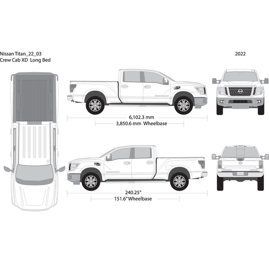2022 Nissan Titan V03 Vehicle Wrap Template