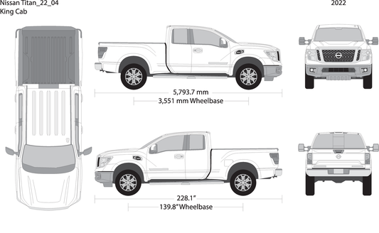 2022 Nissan Titan V04 Vehicle Wrap Template