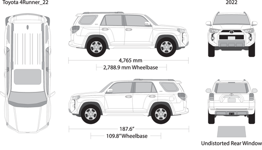 2022 Toyota 4 Runner V22 Vehicle Wrap Template