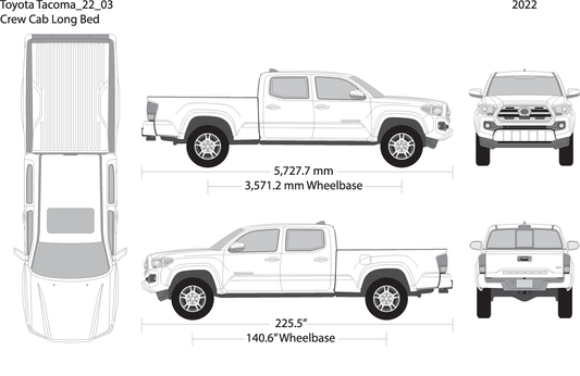 2022 Toyota Tacoma V03 Vehicle Wrap Template