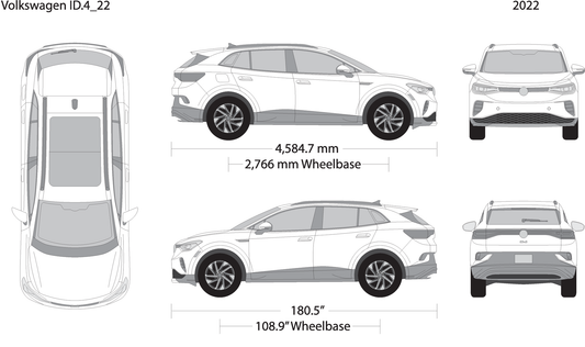 2022 Volkswagen Id 4 V22 Vehicle Wrap Template