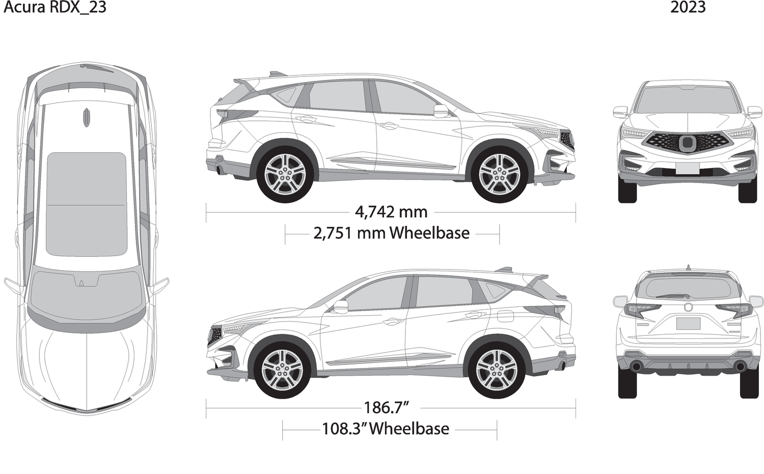 2023 Acura Rdx V23 Vehicle Wrap Template