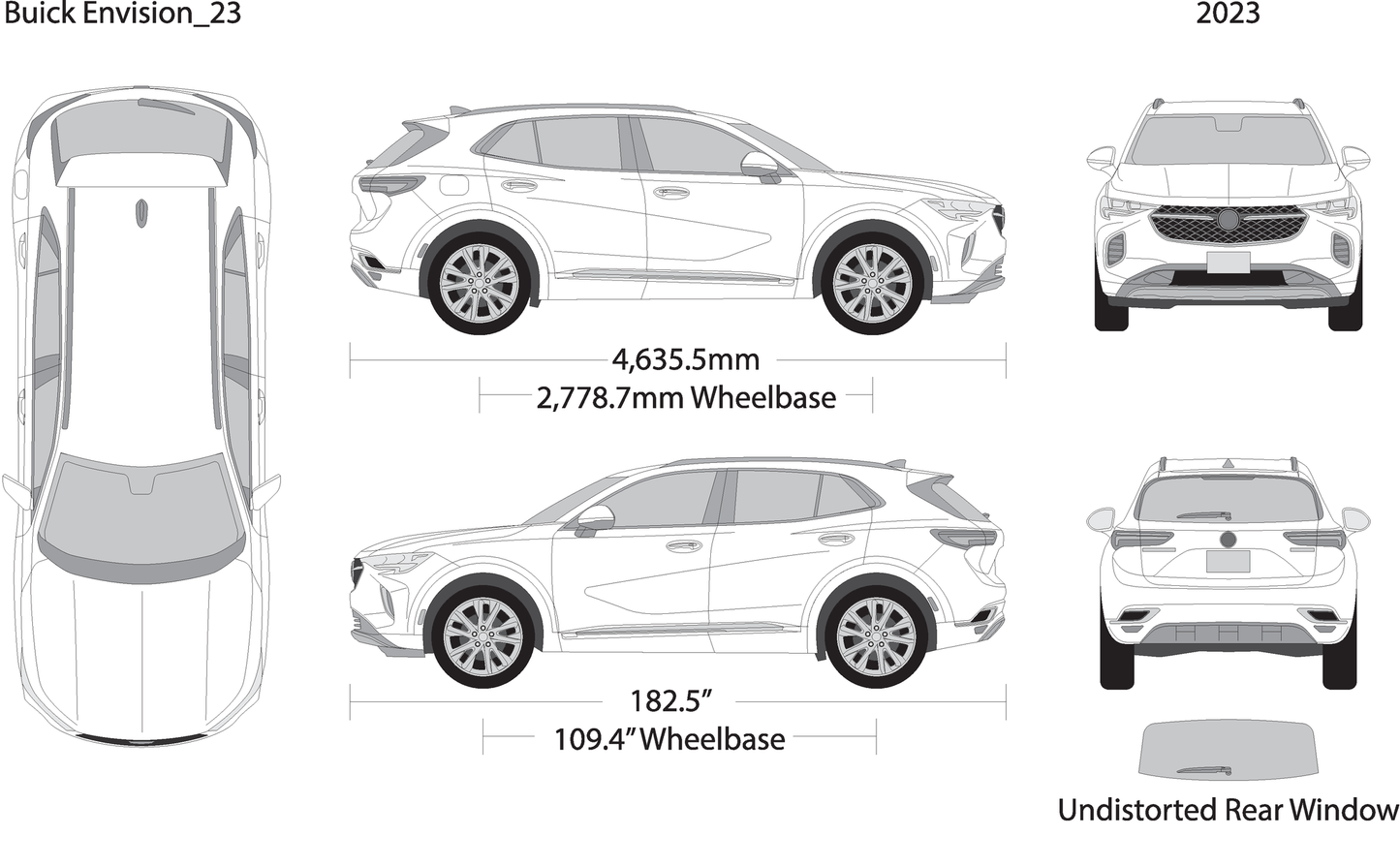 2023 Buick Envision V23 Vehicle Wrap Template