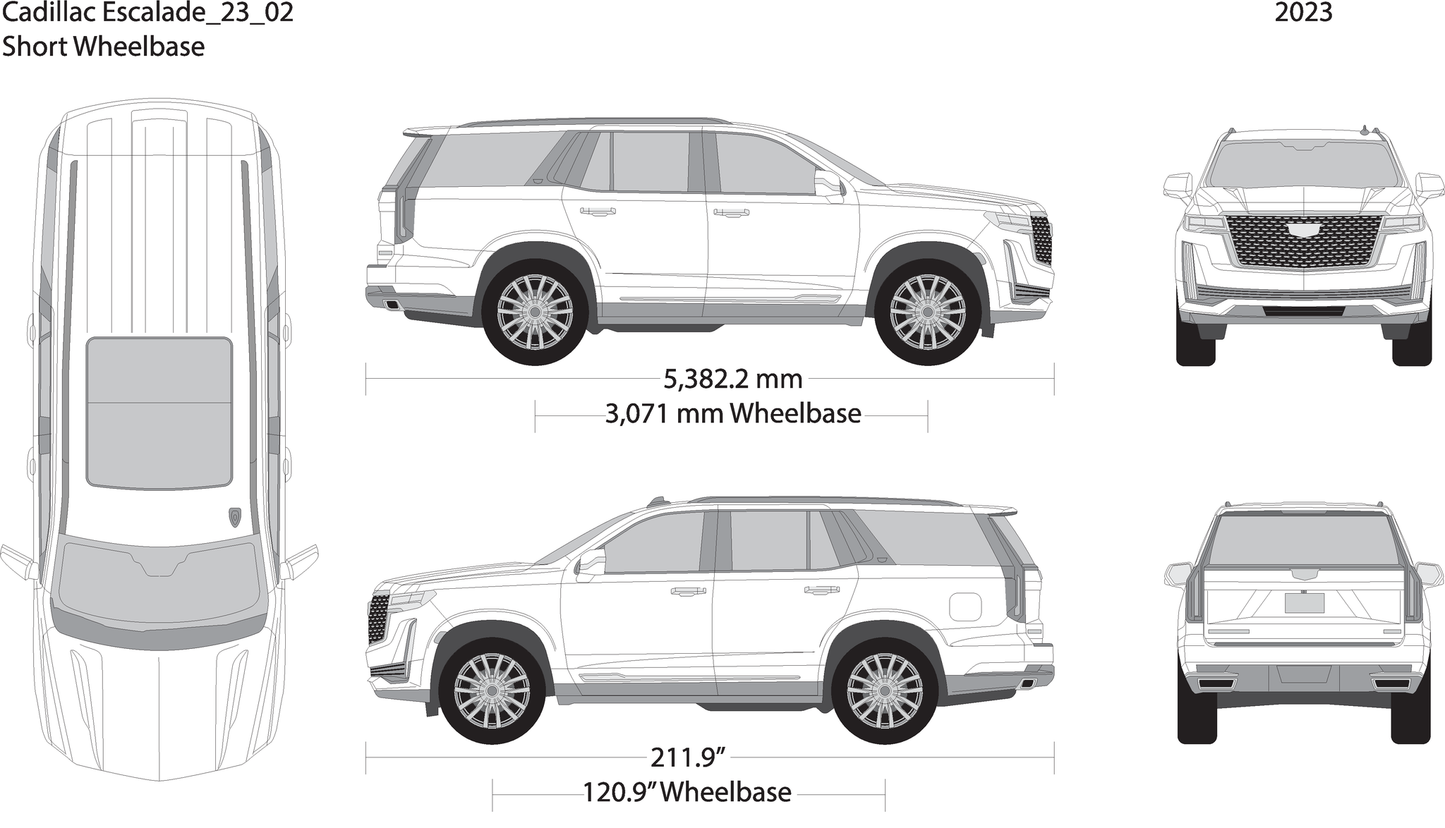 2023 Cadillac Escalade V02 Vehicle Wrap Template