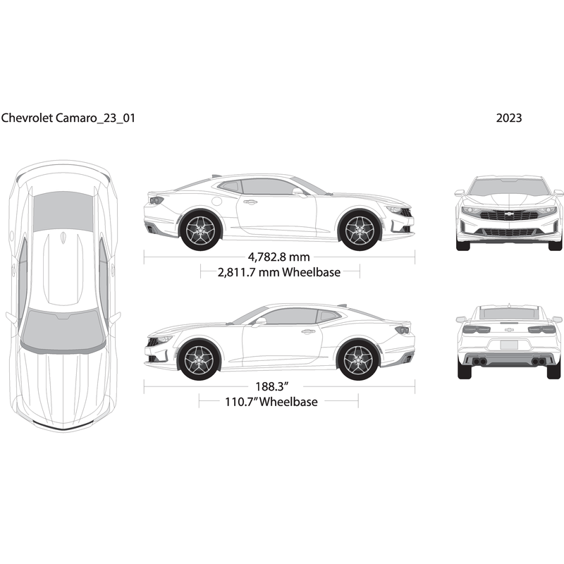 2023 Chevy Camaro V01 Vehicle Wrap Template