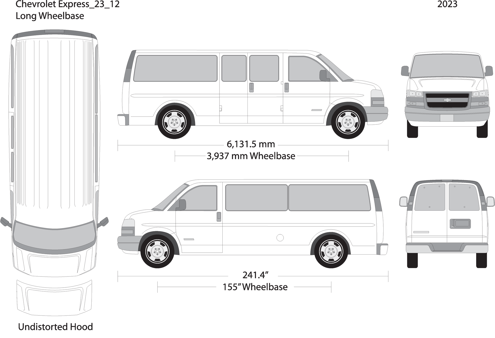 Free 2023 Chevy Express Vector Wrap Template | ANJ Graphics