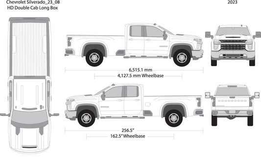 2023 Chevy Silverado 2500 3500 Hd V08 Vehicle Wrap Template