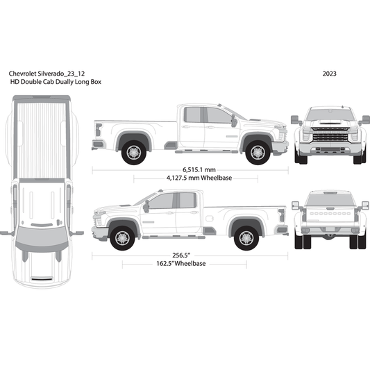 2023 Chevy Silverado 2500 3500 Hd V12 Vehicle Wrap Template