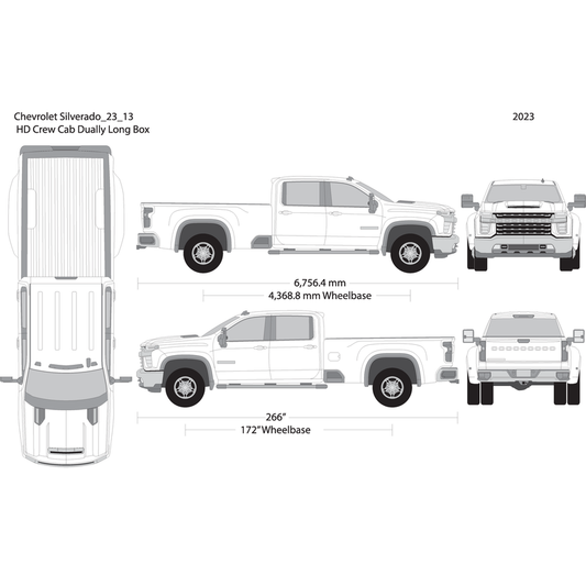 2023 Chevy Silverado 2500 3500 Hd V13 Vehicle Wrap Template