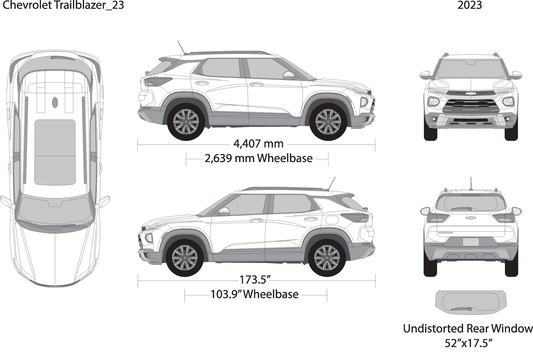 2023 Chevy Trailblazer V23 Vehicle Wrap Template
